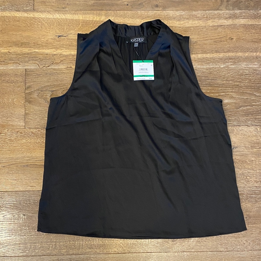 Kasper Elegant Black Sleeveless Top